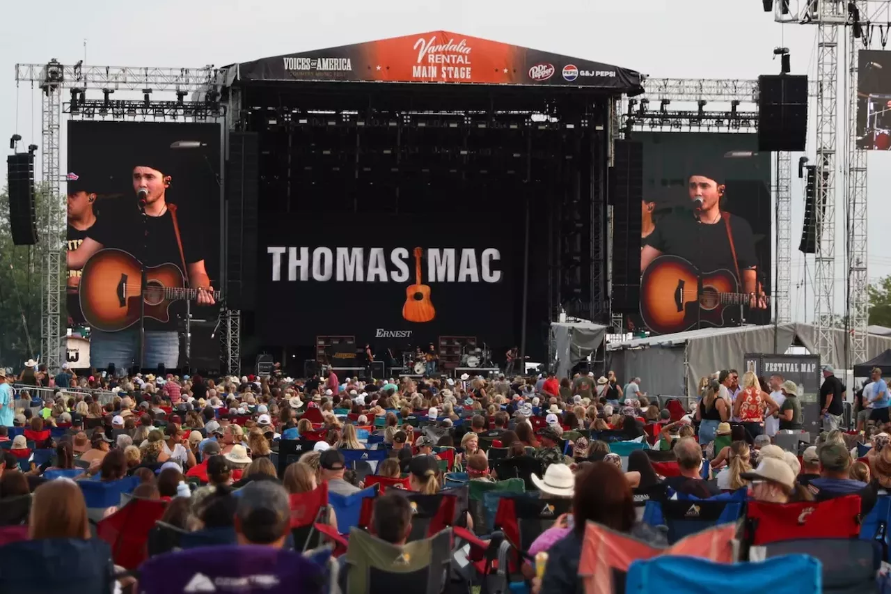 Thomas Mac performing during the Voices of America Country Music Festival on Aug. 8, 2024