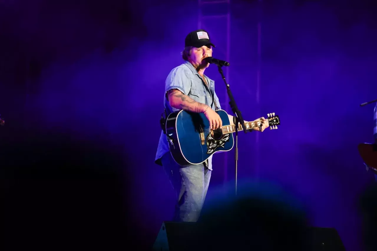 Ernest performing during the Voices of America Country Music Festival on Aug. 8, 2024