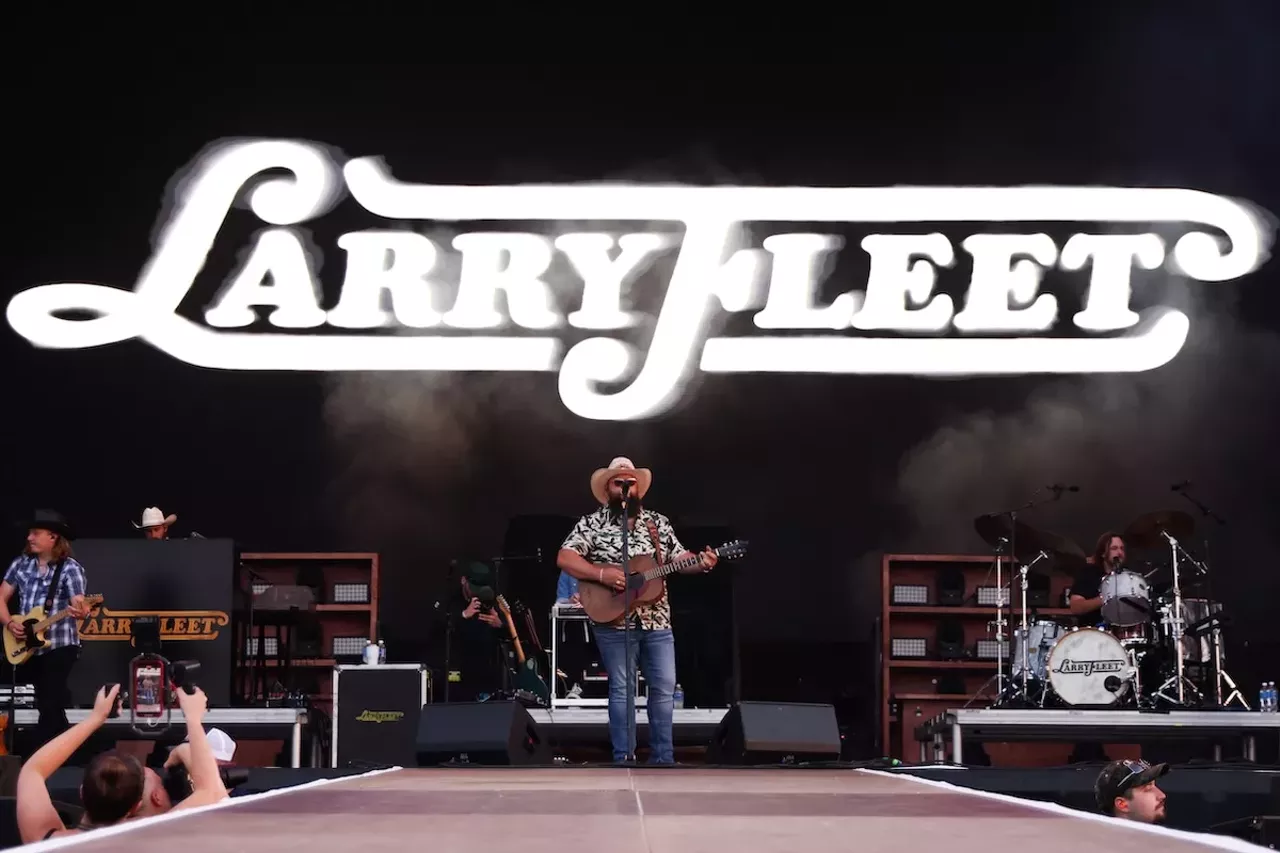 Larry Fleet performing during the Voices of America Country Music Festival on Aug. 8, 2024