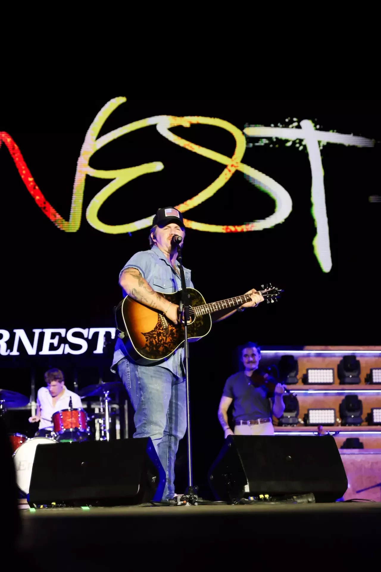 Ernest performing during the Voices of America Country Music Festival on Aug. 8, 2024