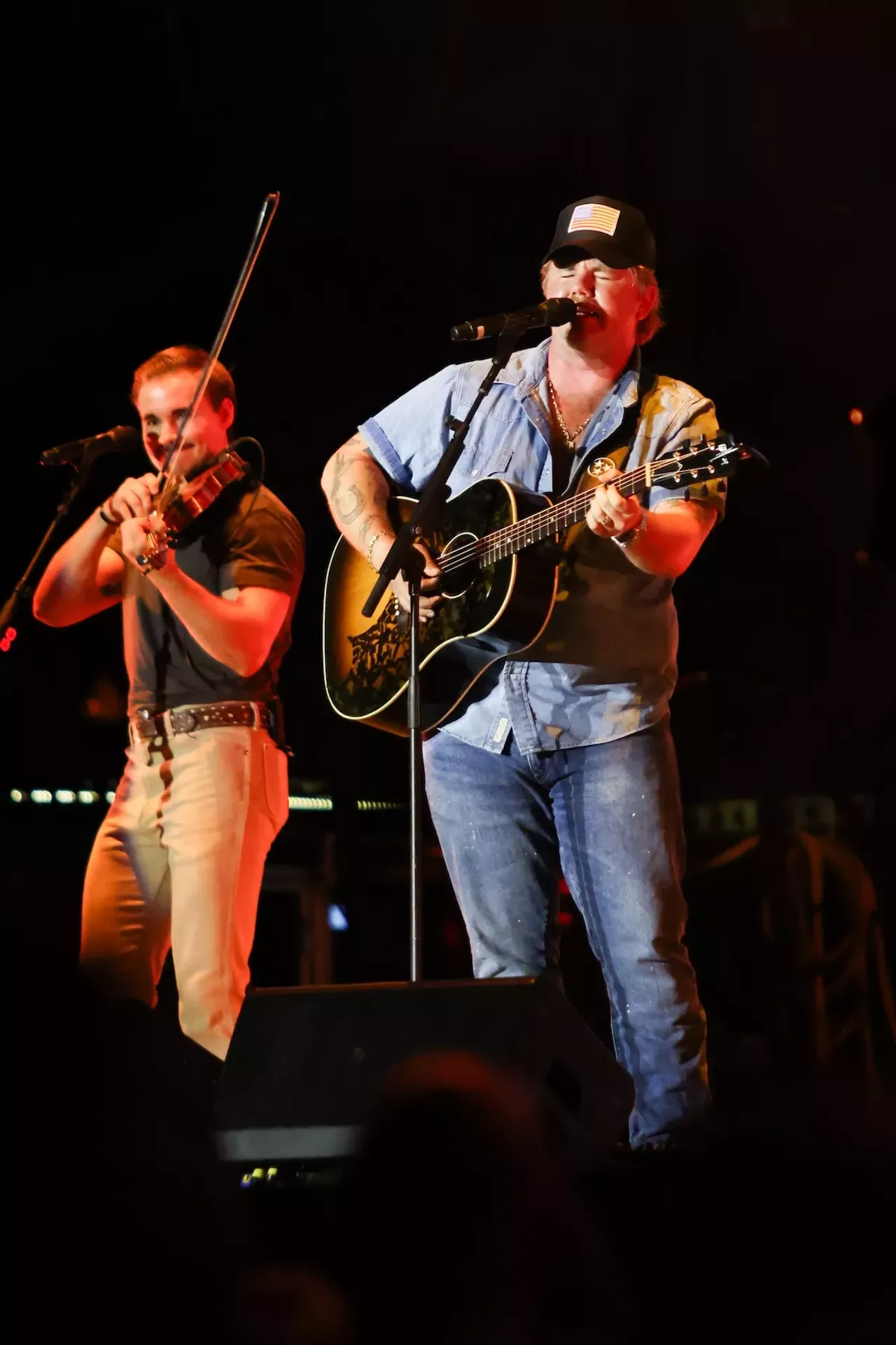 Ernest performing at the Voices of America Country Music Festival on Aug. 8, 2024