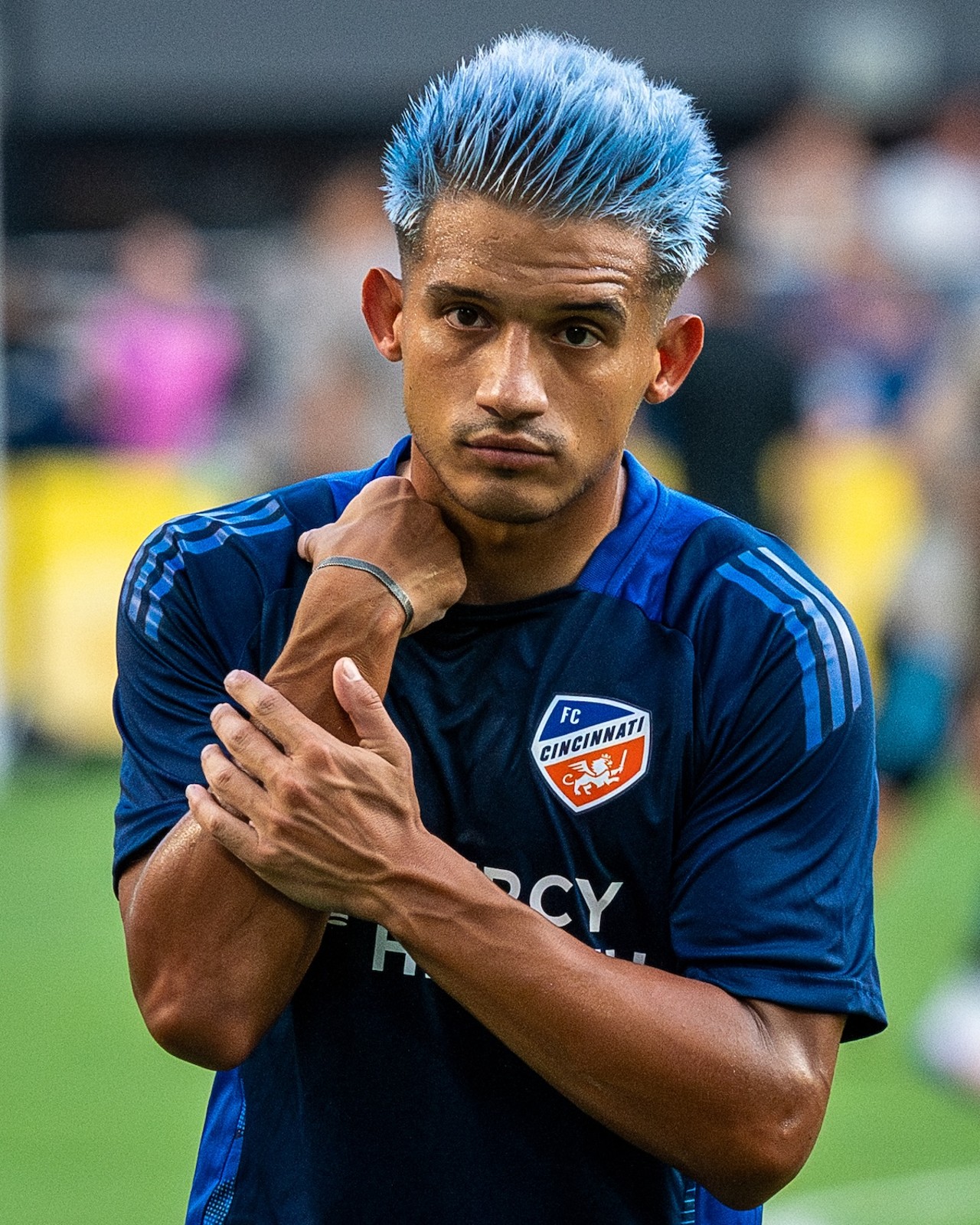 Yamil Asad warming up before kick-off | FC Cincinnati vs. NYCFC | Aug. 5, 2024