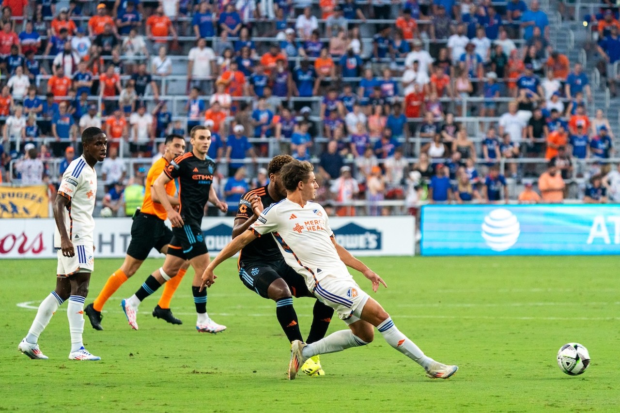 Bret Halsey distributes the ball toward goal | FC Cincinnati vs. NYCFC | Aug. 5, 2024