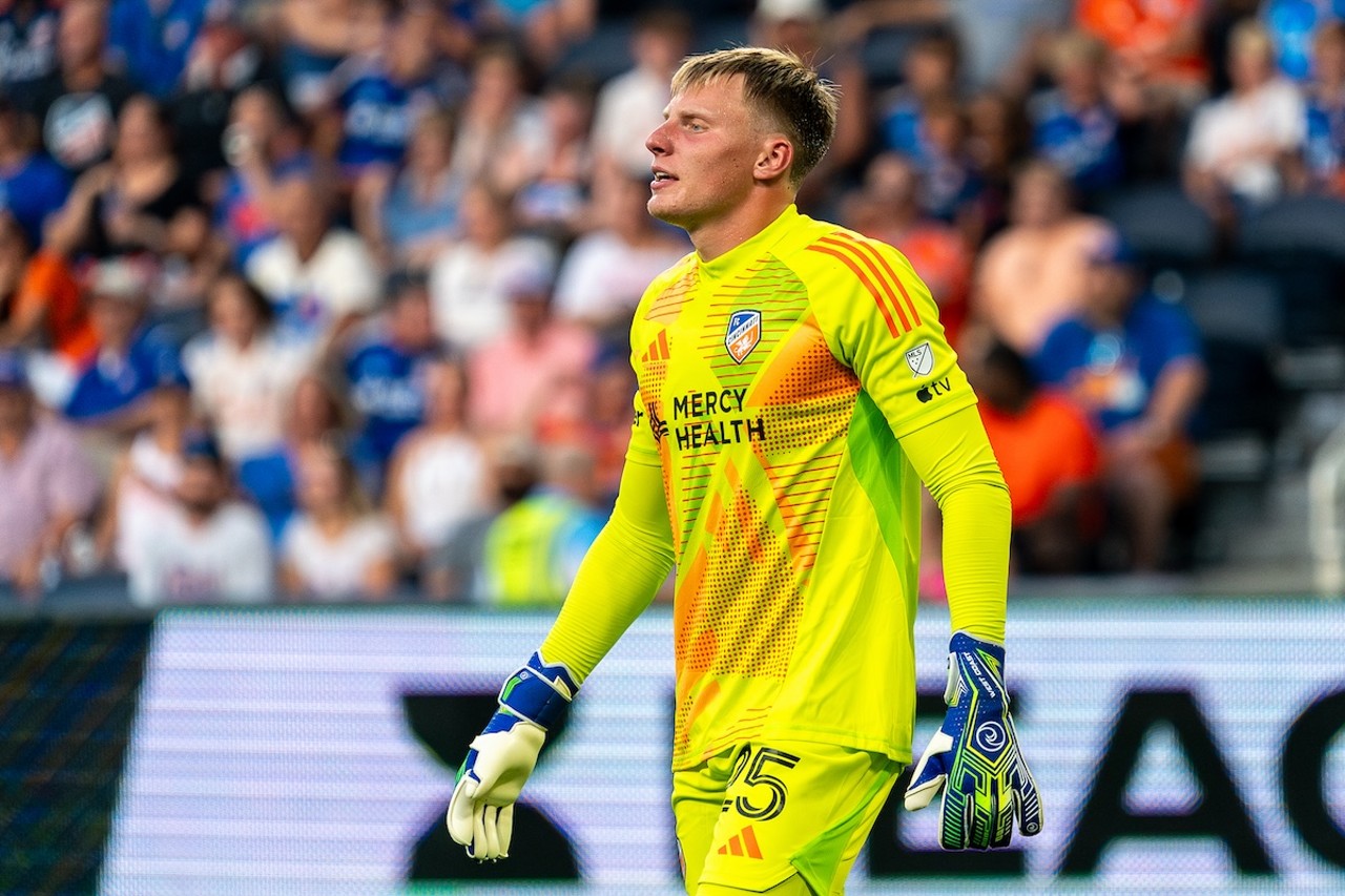 Goalkeeper Paul Walters looks downfield at developing play | FC Cincinnati vs. NYCFC | Aug. 5, 2024