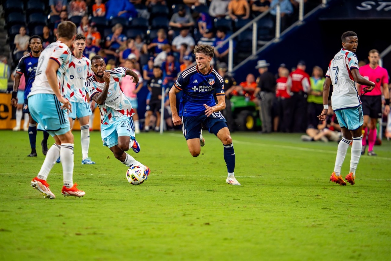 Bret Halsey races for the ball | FC Cincinnati vs. Chicago Fire | July 17, 2024