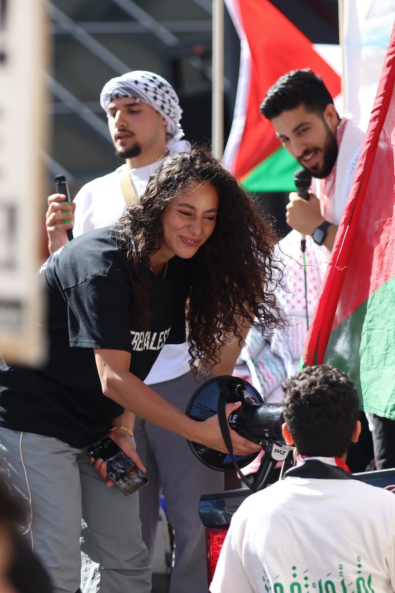 A pro-Palestinian protest at Fountain Square on May 27, 2024