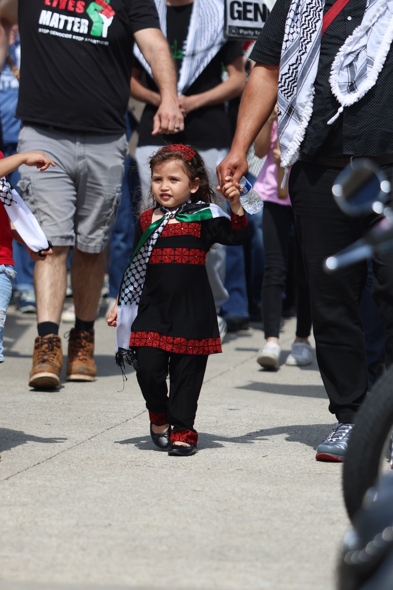 A pro-Palestinian protest at Fountain Square on May 27, 2024