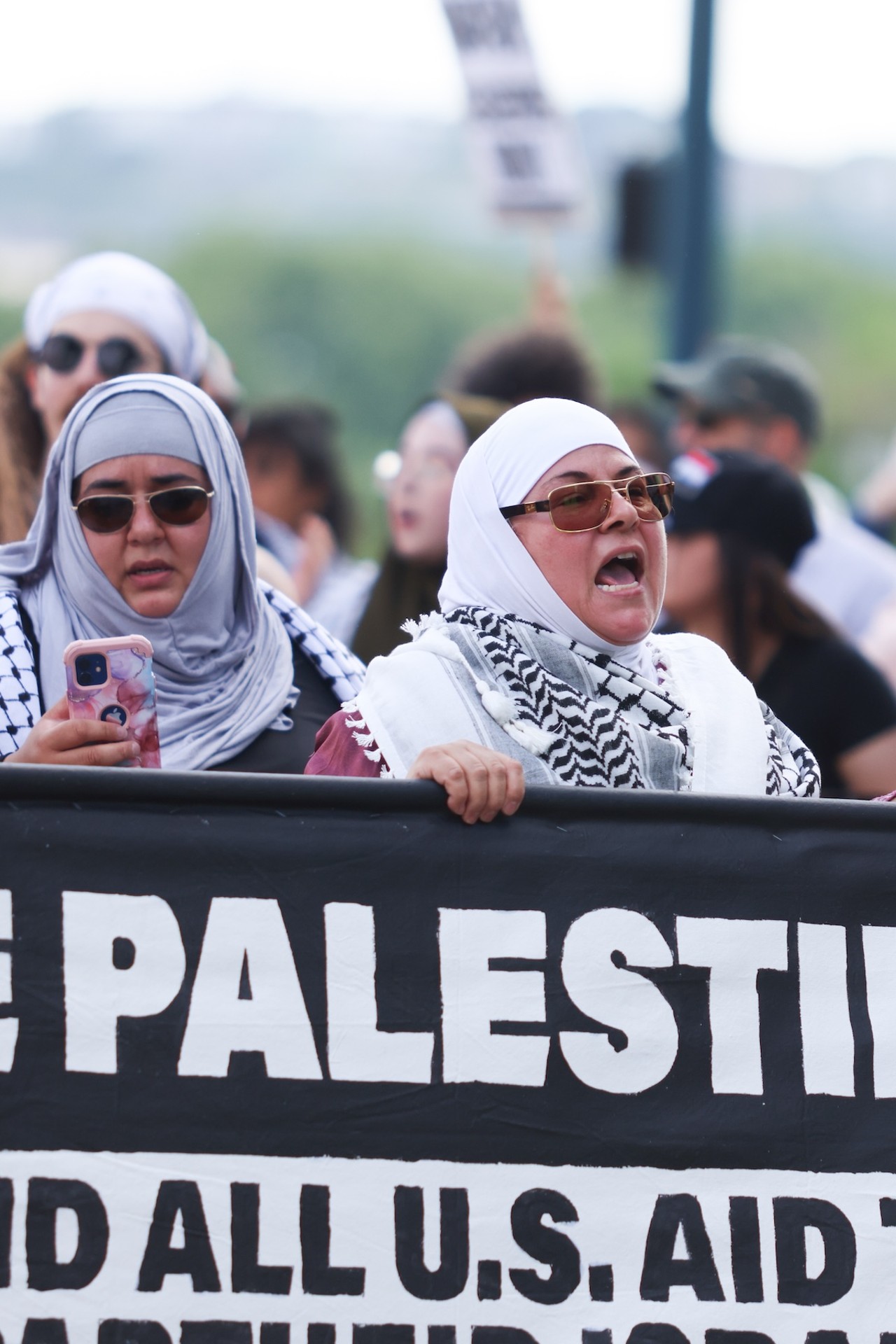 A pro-Palestinian protest at Fountain Square on May 27, 2024