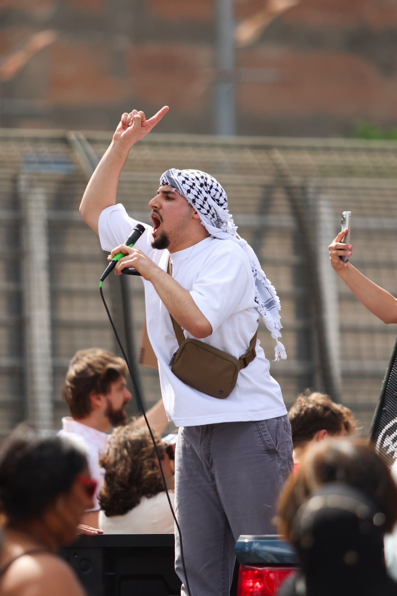 A pro-Palestinian protest at Fountain Square on May 27, 2024