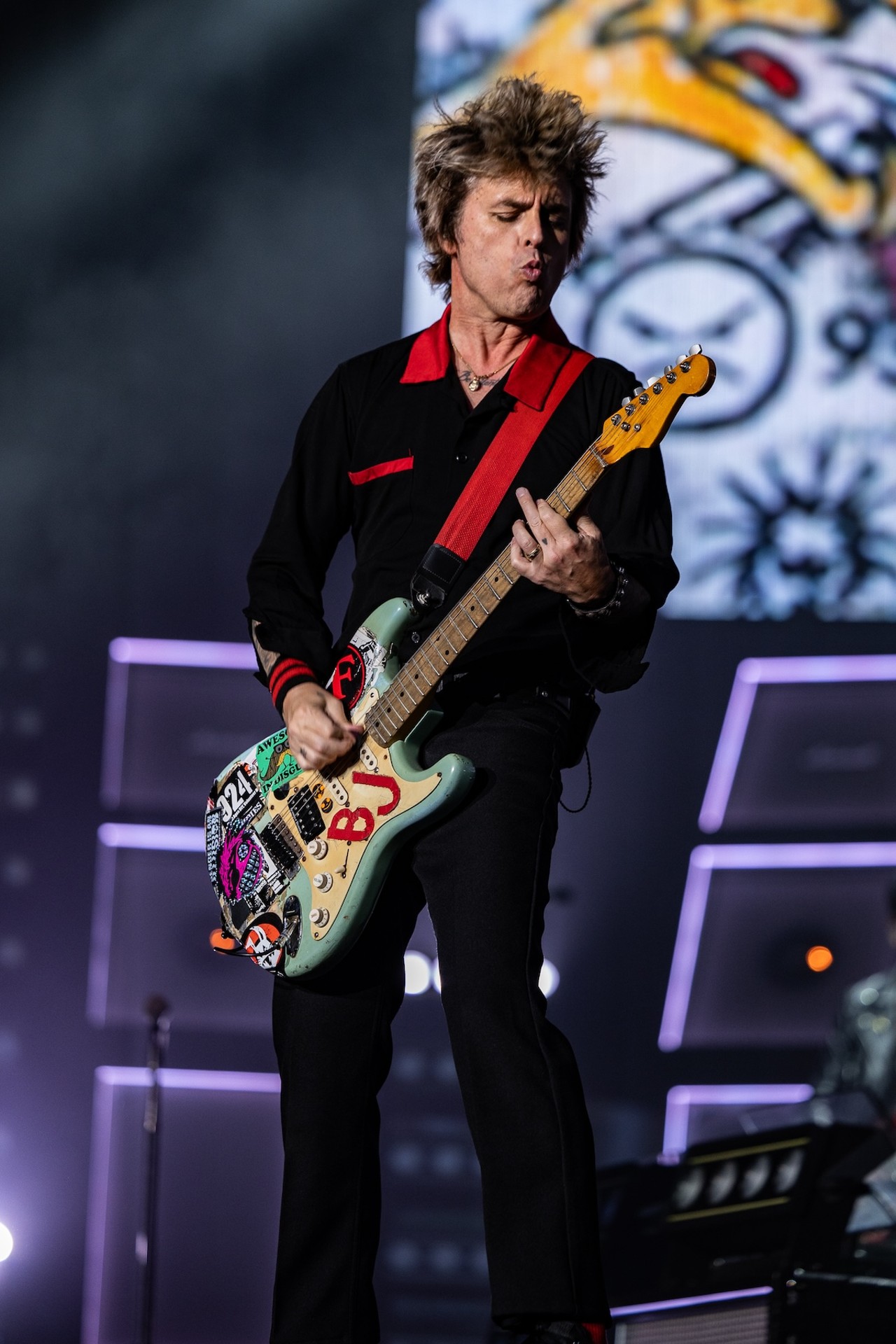 Green Day performing at Great American Ball Park on Aug. 22