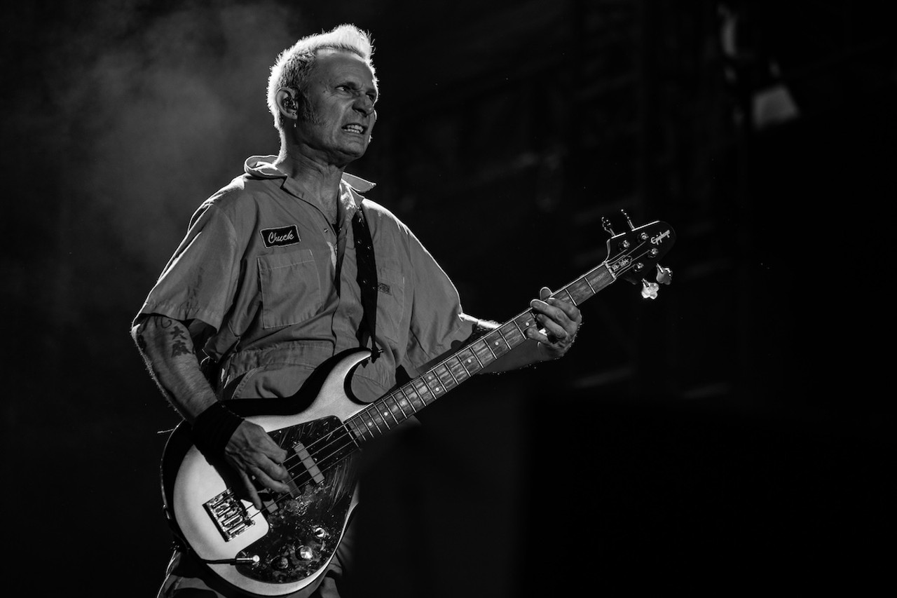 Green Day performing at Great American Ball Park on Aug. 22