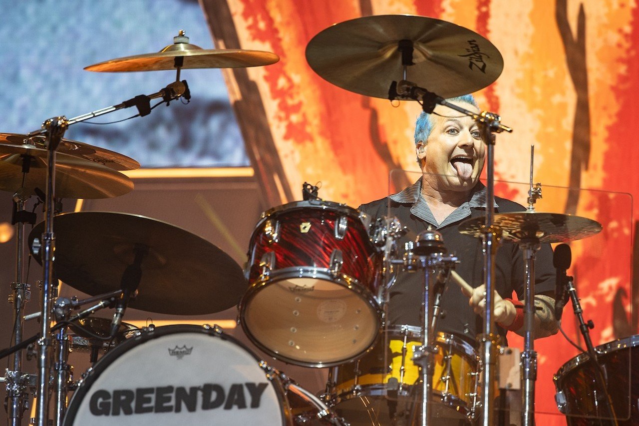 Green Day performing at Great American Ball Park on Aug. 22