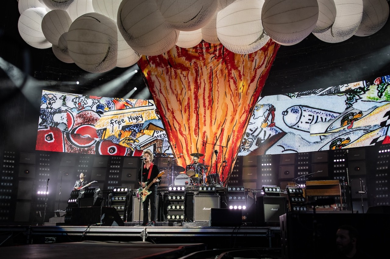 Green Day performing at Great American Ball Park on Aug. 22