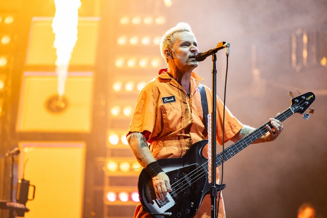 Green Day performing at Great American Ball Park on Aug. 22