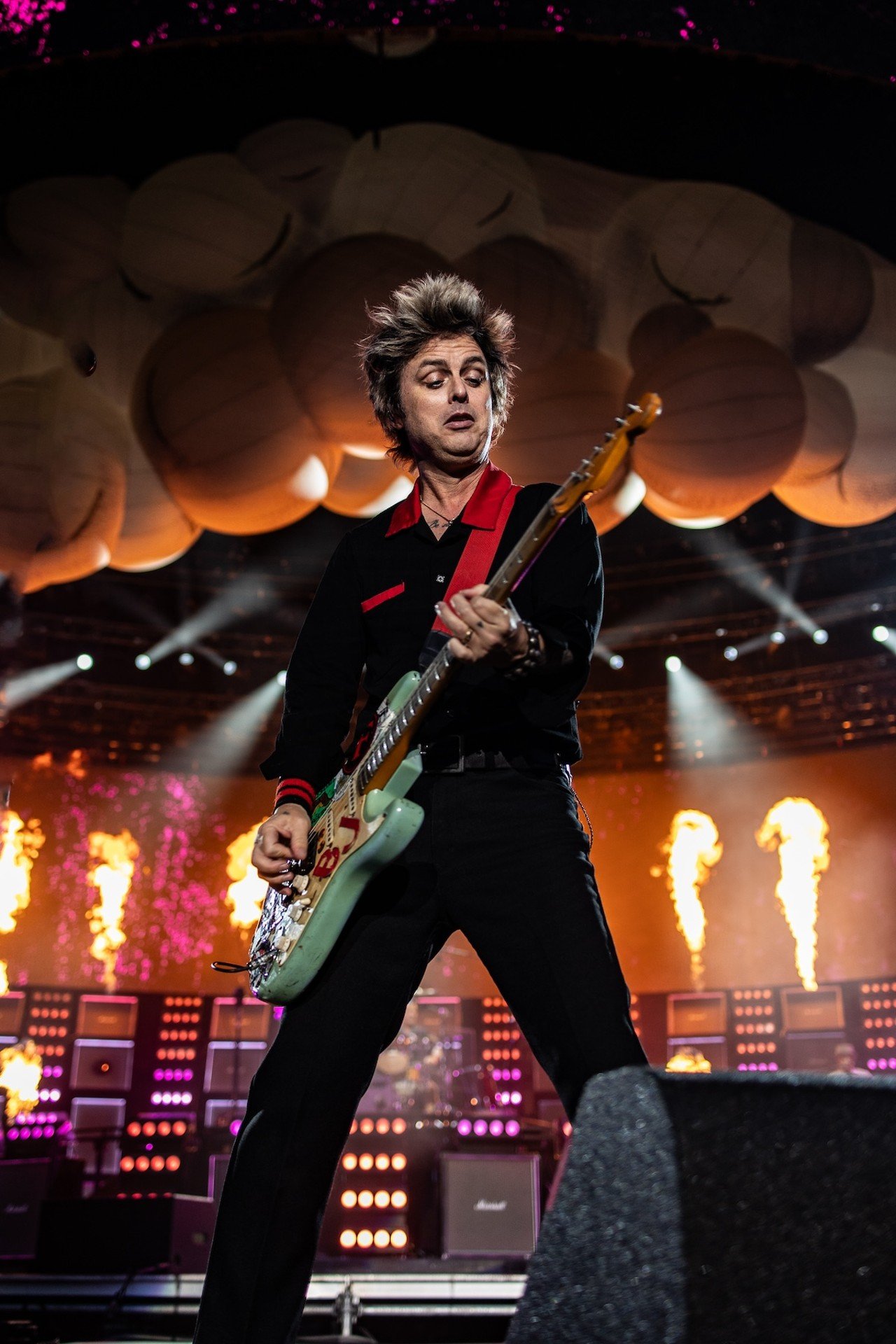 Green Day performing at Great American Ball Park on Aug. 22