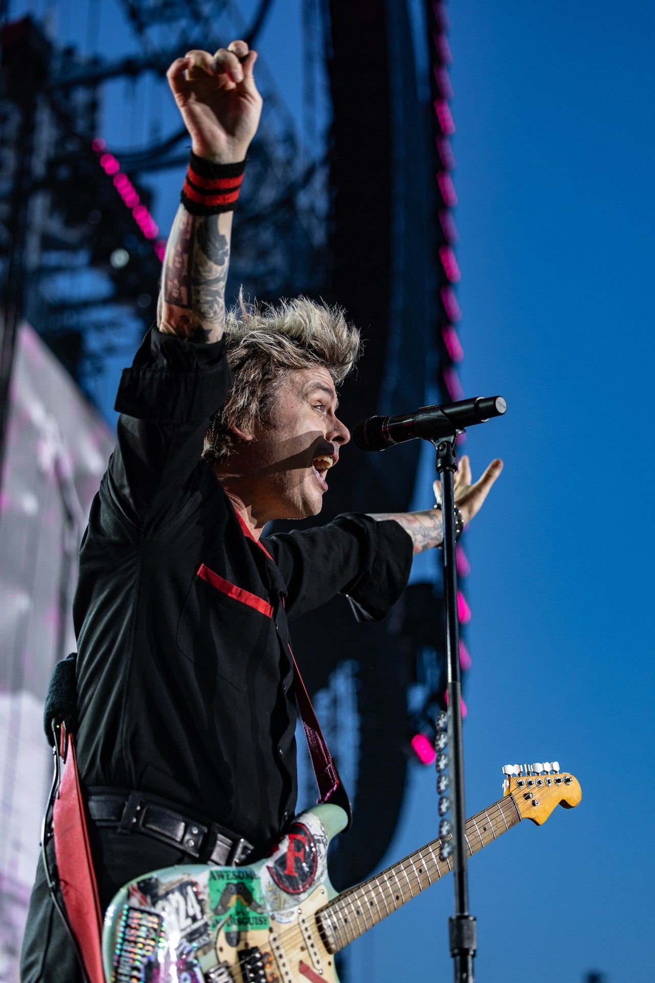 Green Day performing at Great American Ball Park on Aug. 22