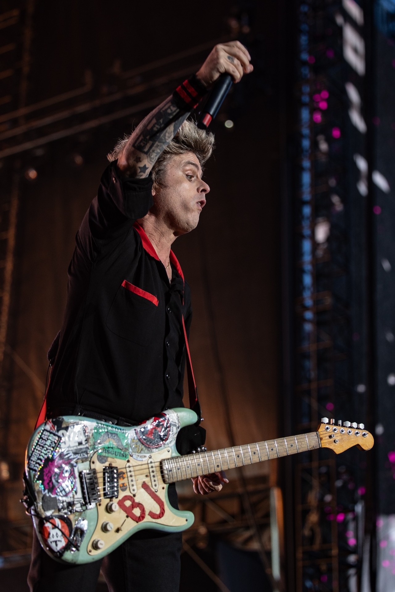 Green Day performing at Great American Ball Park on Aug. 22