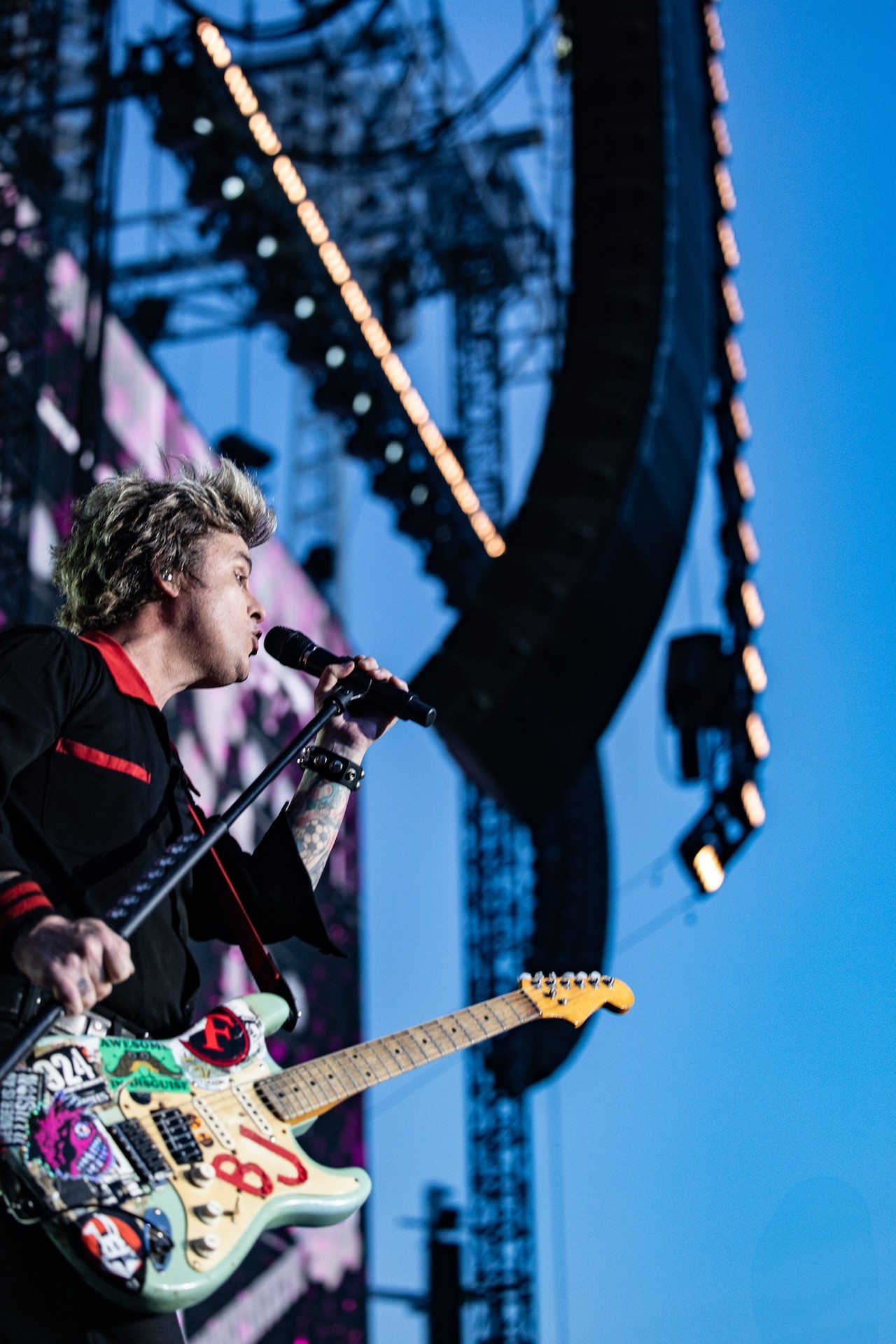 Green Day performing at Great American Ball Park on Aug. 22