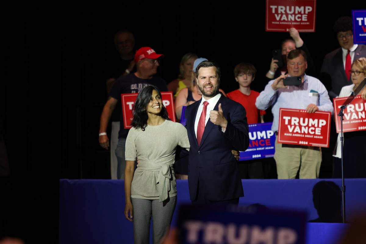 J.D. Vance held his first solo campaign rally as the Republican Vice Presidential nominee at Middletown High School on July 22.