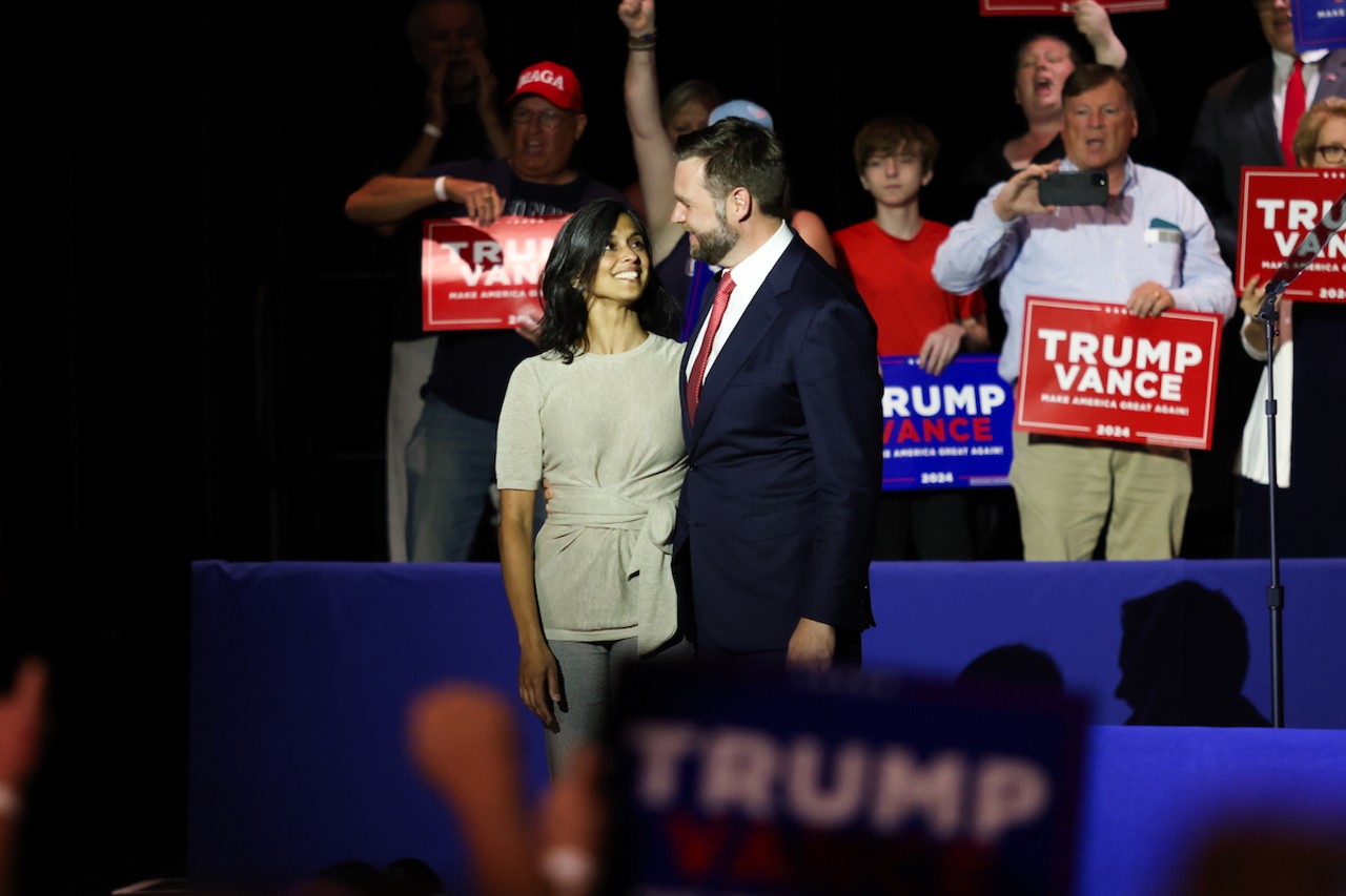 J.D. Vance held his first solo campaign rally as the Republican Vice Presidential nominee at Middletown High School on July 22.