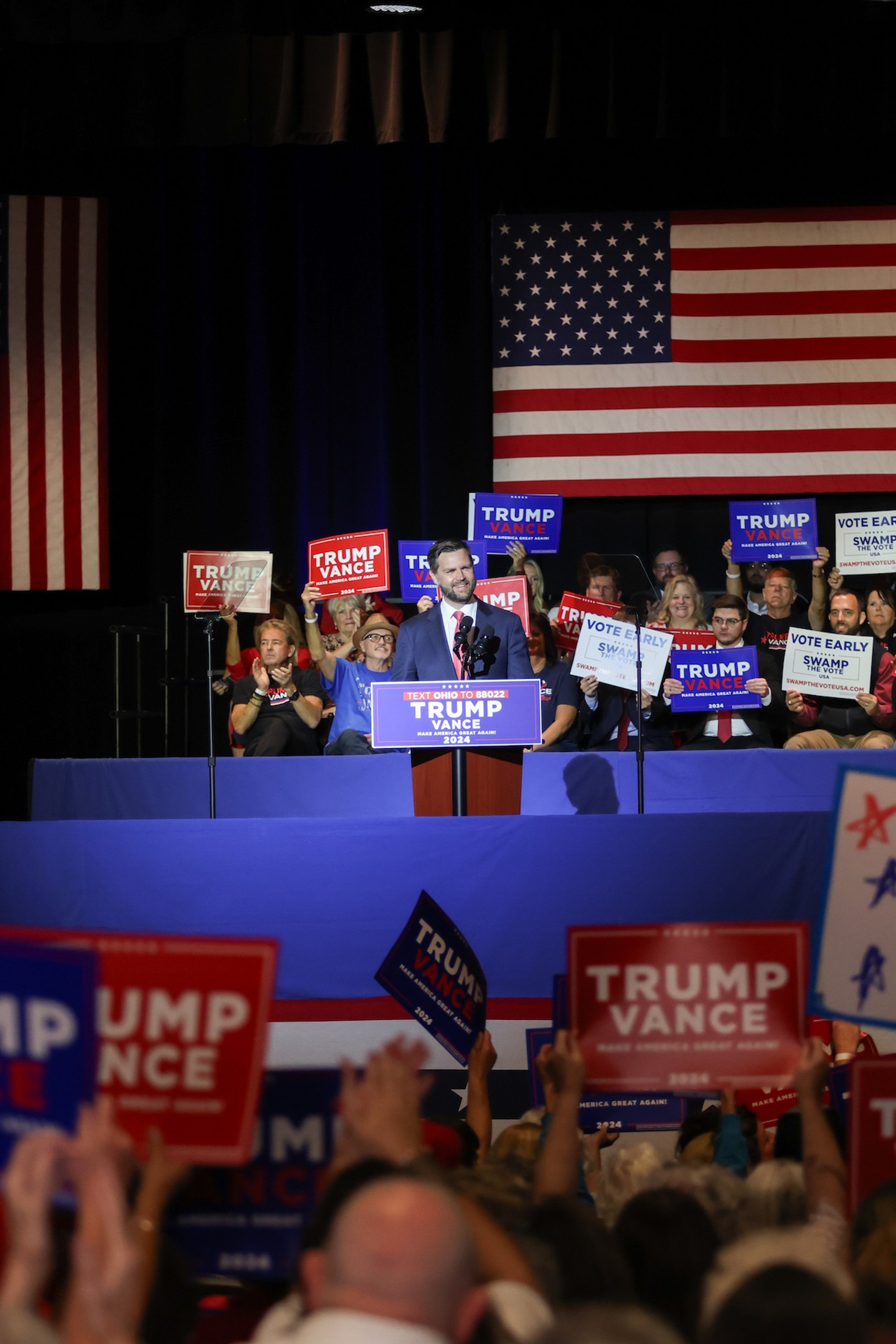 J.D. Vance held his first solo campaign rally as the Republican Vice Presidential nominee at Middletown High School on July 22.