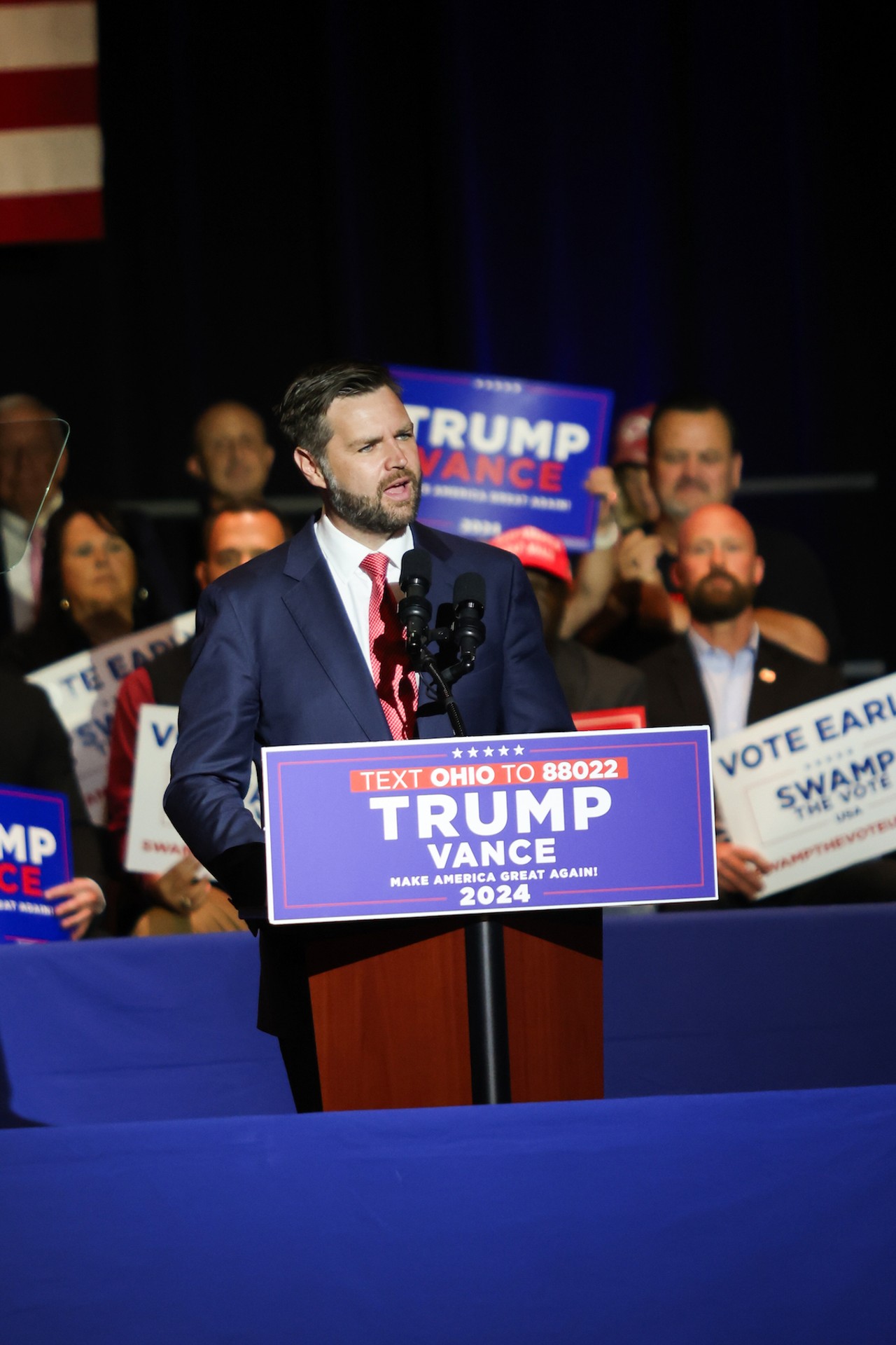 J.D. Vance held his first solo campaign rally as the Republican Vice Presidential nominee at Middletown High School on July 22.