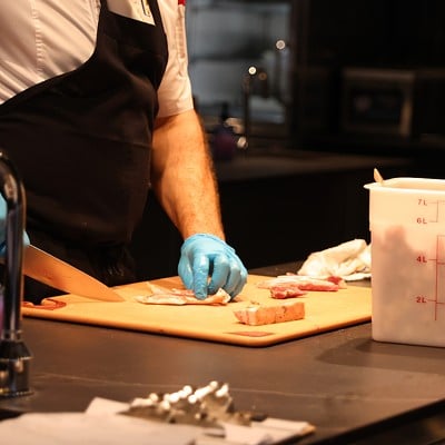 Alara executive chef Mark Bodenstein prepares the food.