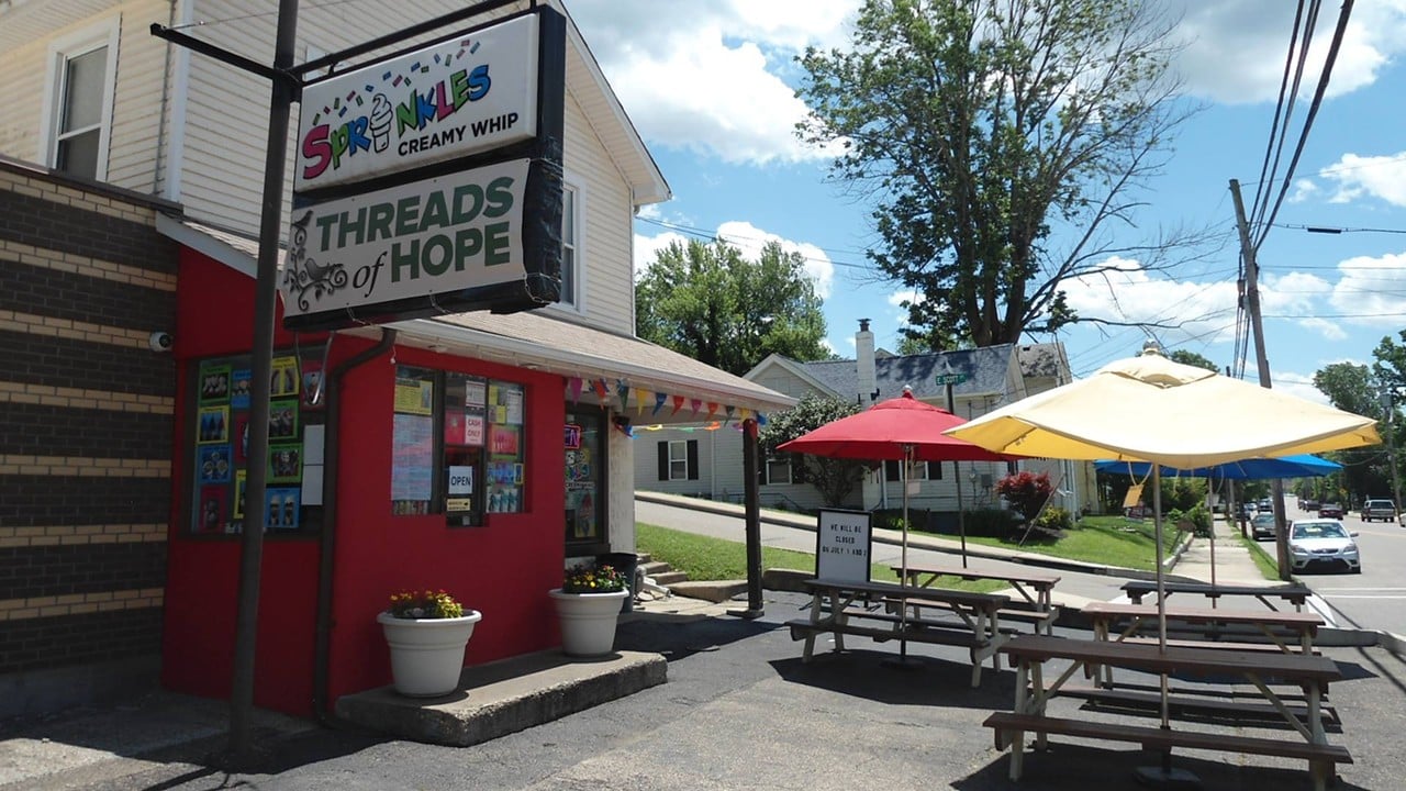 Sprinkles Creamy Whip
500 N. Miami Ave., Cleves
This small-town ice cream shop in Cleves serves up 19 flavors of soft serve plus an extensive menu of shake and malt flavors, as well as sundaes, flurries and more. Sprinkles Creamy Whip serves its delicious menu out of a cash-only walk-up window. If you stop by, try the donut ice cream sandwich, made with any flavor of ice cream between two glazed donuts.