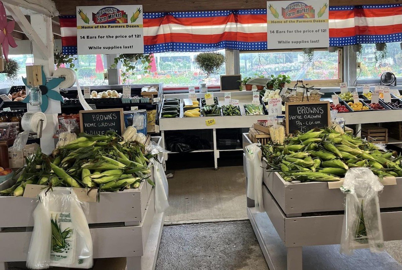 Brown’s Family Farm Market
​11620 Hamilton Cleves Road, Hamilton
Open seven days a week 9 a.m.-7 p.m. through August
Family-owned and operated for over 30 years, Brown’s Family Farm Market is currently open seven days a week, weather permitting. With over 12,000 square feet of greenhouse space, Brown’s offers a wide selection of locally grown bedding plants, specialty annuals and vegetable plants. Inside the market, visitors can find fresh produce, jams and jellies, Amish canned goods, snacks, cheeses and candies.