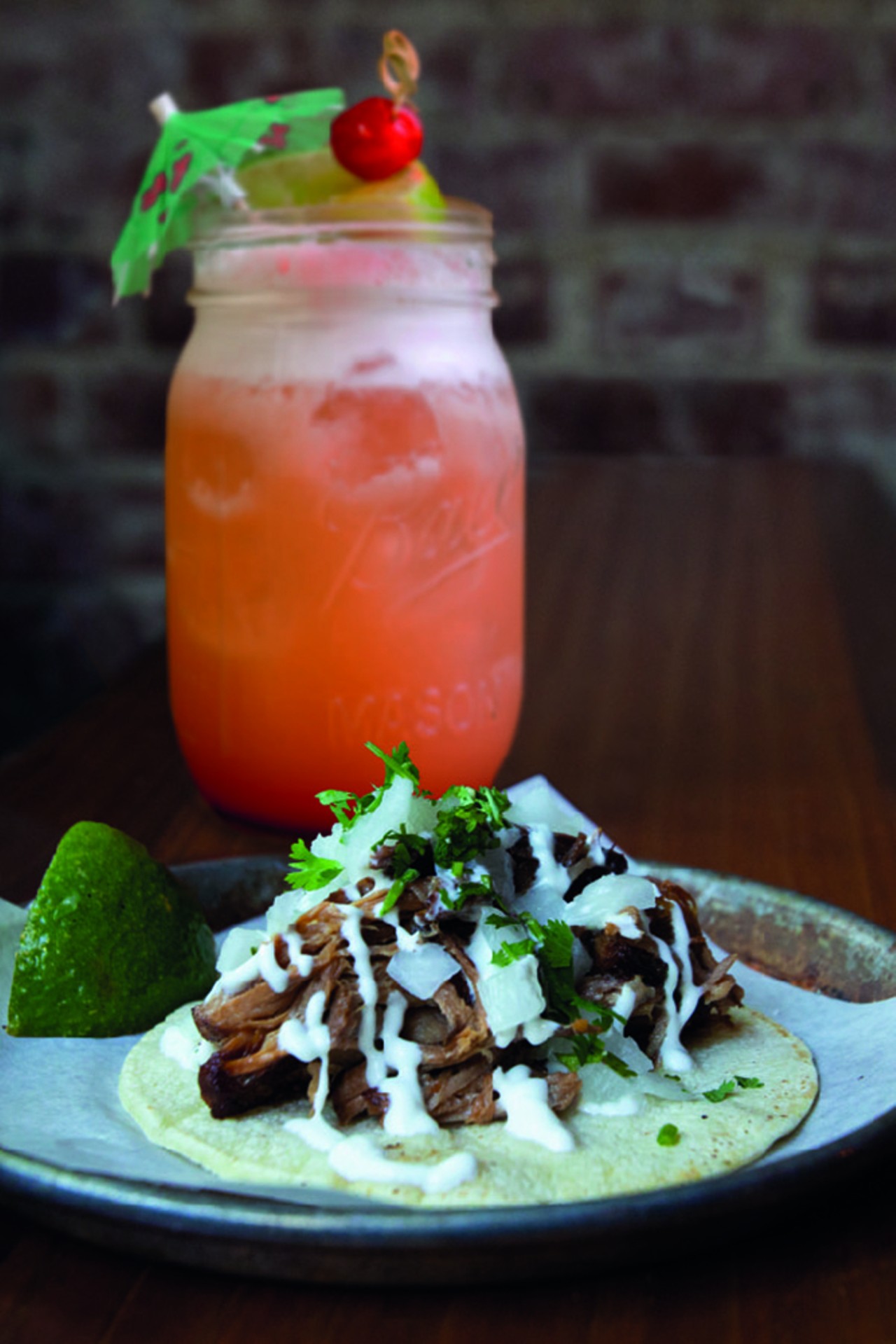 Bakersfield
1213 Vine St., Over-the-Rhine
Street Carnitas: Beer braised pork, pickled white onion, cilantro, crema.