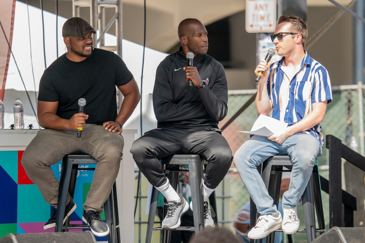 Chad Johnson and Chris Marshall presenting at the 2023 Kroger Wellness Festival