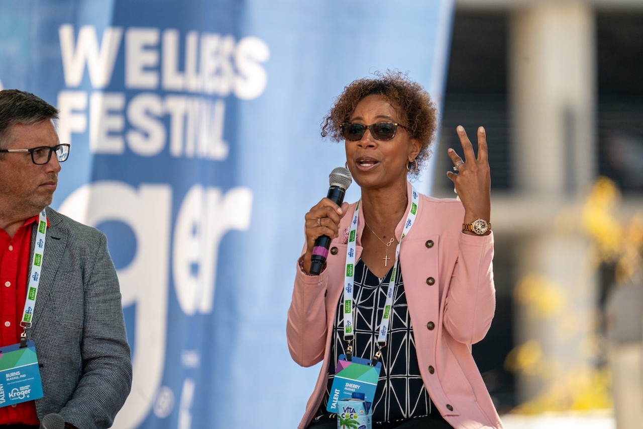 Sherry Hughes speaking during the 2023 Kroger Wellness Festival