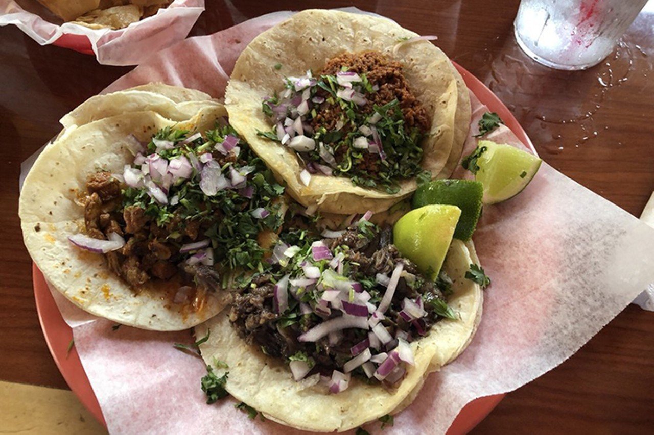 No. 10 Best Tacos: Taqueria Mercado
100 E. Eighth St., Downtown; 6507 Dixie Highway, Fairfield
Must-Try Taco: Chorizo tacos (chorizo sausage on a steamed corn tortilla, topped with onions cilantro and lime).