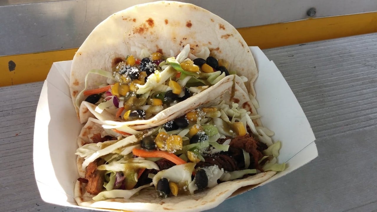 No. 9 Best Tacos: Texas Joe Tex-Mex Food Truck
Must-Try Taco: The beef brisket taco: The beef is braised for 12 hours and is topped with black beans, corn salsa, repollo, agave nectar, cotija cheese and homemade tomatillo sauce.