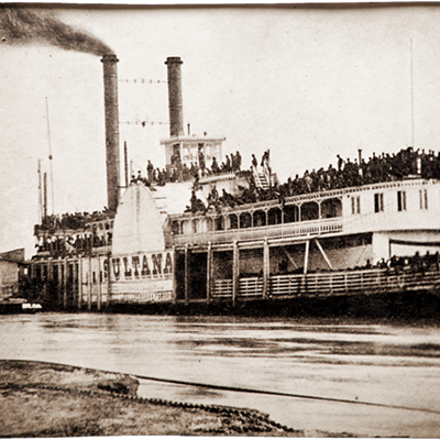 The SultanaWhere you can find the marker: At Sawyer Point (705 E. Pete Rose Way), just east of the Purple People Bridge in downtown Cincinnati.The history: Nearly 160 years later, the tragedy that struck the Sultana remains the U.S.’s worst maritime disaster. The wooden steam transport was constructed at the John Lithoberry Shipyard in Cincinnati in 1862 and was used after the Civil War to transport freed federal prisoners north from the Confederate stockades. The ship was only meant to carry 376 people, but on the night of April 27, 1865, over 2,300 Union soldiers were aboard when a steam boiler exploded. The ship was engulfed in a fireball and sank in the Mississippi River, just 10 miles north of Memphis. That night, 1,700 people died, including 791 Ohioans and 194 Kentuckians. About 50 of those people killed were believed to be Cincinnatians.