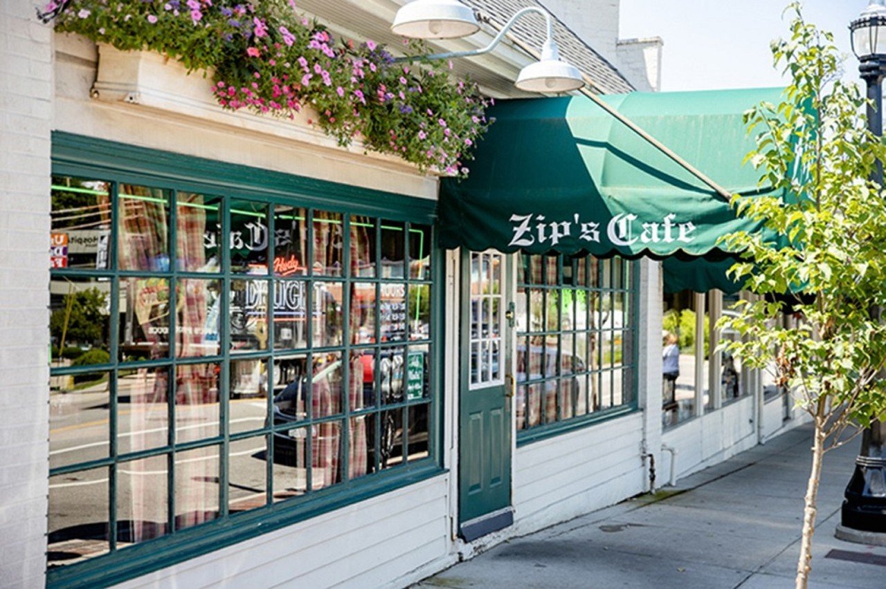 Zip’s Cafe
1036 Delta Ave., Mt. Lookout
Tucking into one of Zip’s Cafe’s vintage vinyl booths or family-style tables and then tucking into one of their famous burgers that will feed you both body and soul is the ultimate cozy dining experience. The dining room is small and classic, transporting you back to a simpler time. It also features an adorable model train that circles the restaurant against the painted backdrop of a small town.