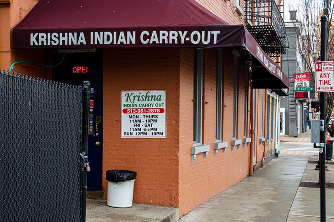 Krishna Indian Restaurant and Carry Out
313 Calhoun St., CUF
Krishna may be one of Clifton’s best-kept secrets. The space is truly tiny, but if you decide to snag one of the few booths, it’s a great place to enjoy a hot plate of chicken tikka saag and some garlic naan on a cold day. Anad you’re in luck if you need some extra kick with your meal: Krishna’s spice scale goes up to a 7.