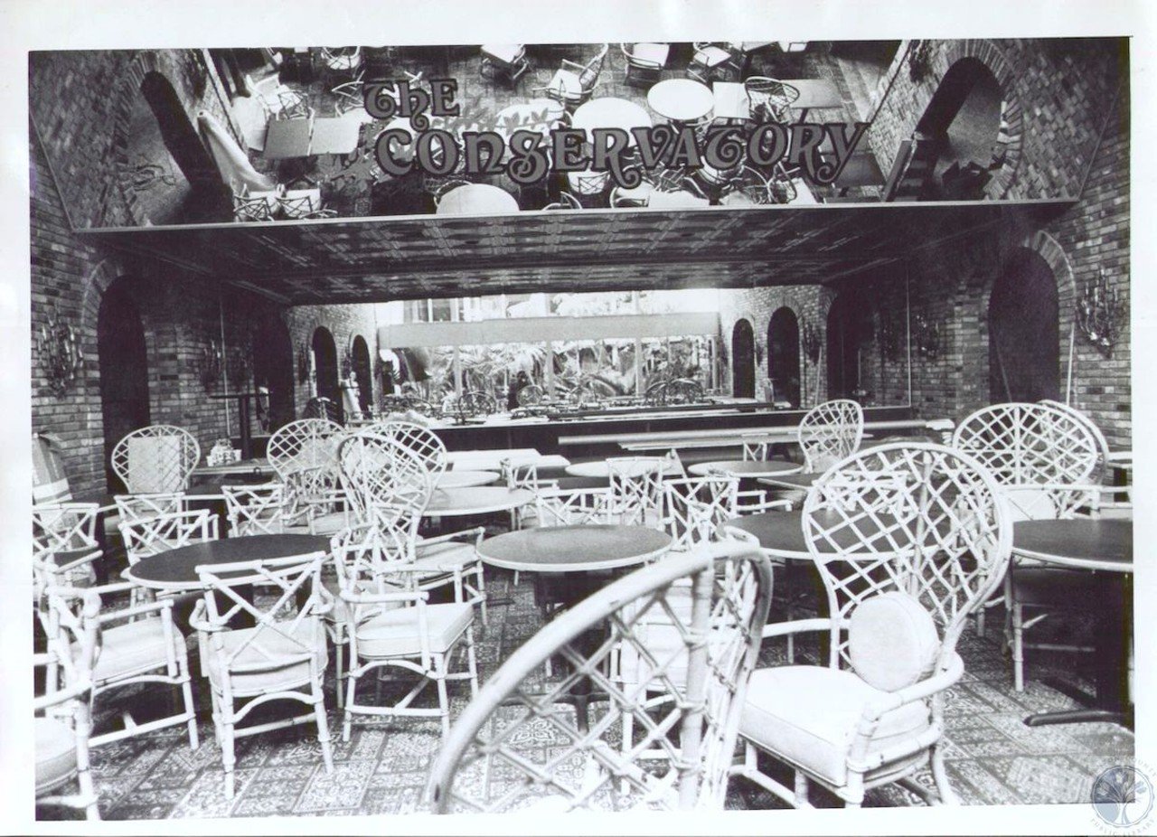 The dining room of The Conservatory in Covington, date unknown