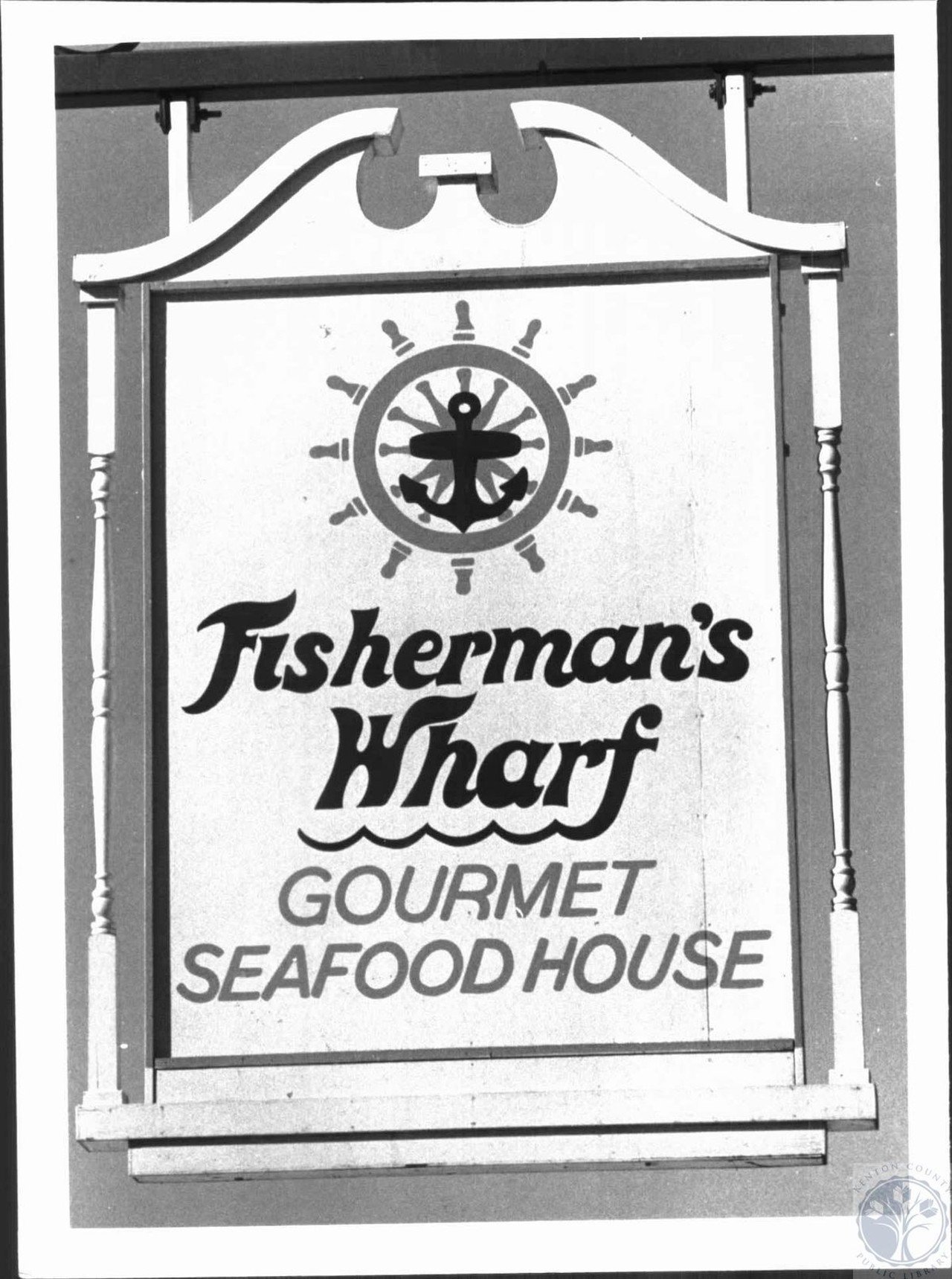 The sign for Fisherman's Wharf in Edgewood, date unknown