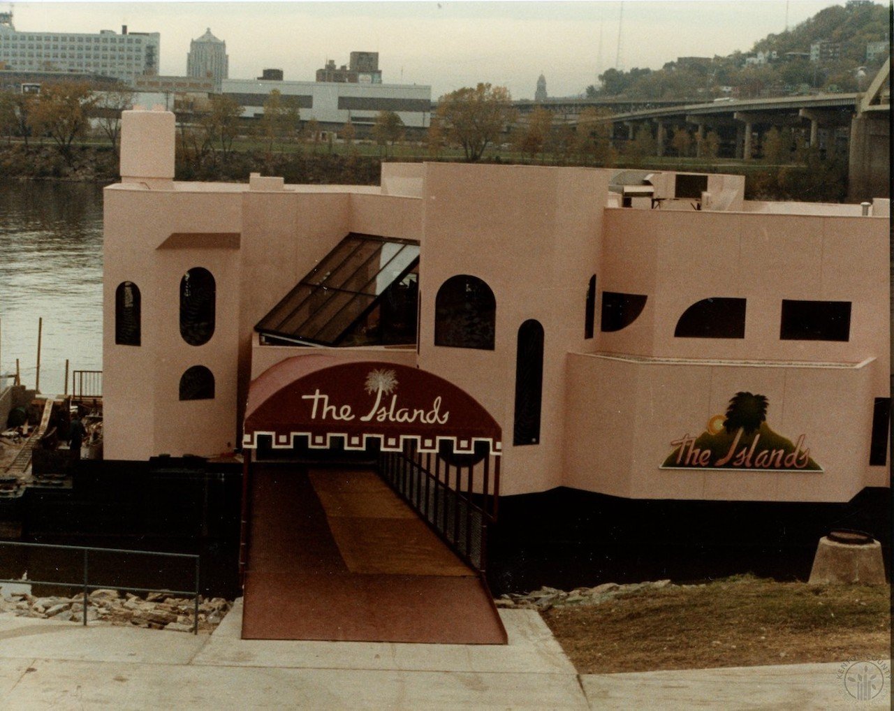 The Islands restaurant in Newport, 1980s