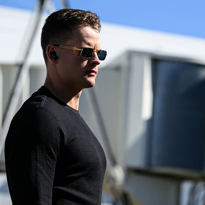 Cincinnati Bengals quarterback Joe Burrow wears a black henley and sunglasses before the game against the New Orleans Saints on Oct. 16, 2022.