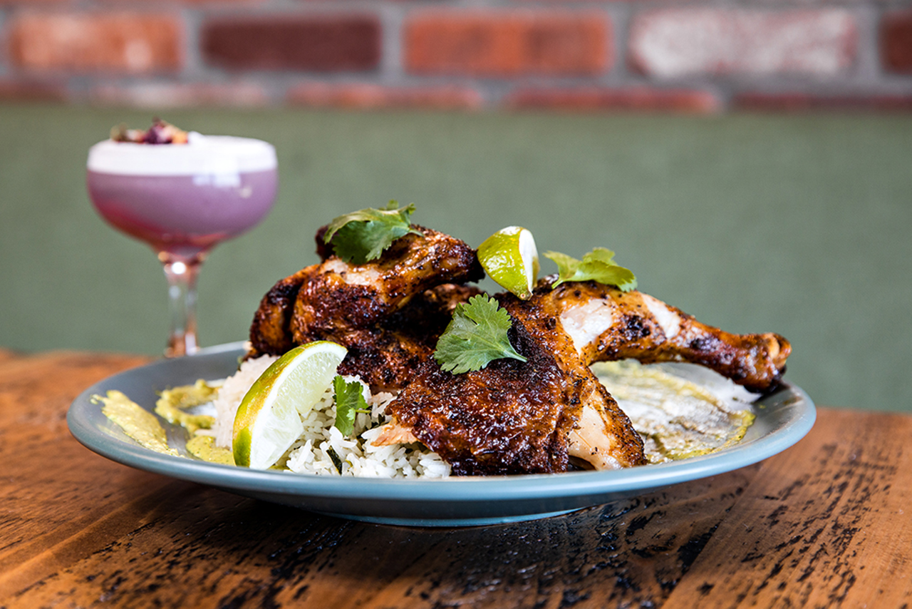 No. 5 Best Chicken: Revolution Rotisserie
6063 Montgomery Road, Pleasant Ridge
Must-try chicken dish: The Pollo A La Brasa is half a rotisserie chicken, made Peruvian style and served with cilantro lime rice, pickled red onion and aji verde.