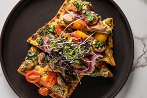 Almost V'Gan Lounge Flatbread Pesto - Photo: Provided by 3CDC