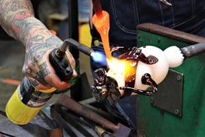 Glass pumpkin making at Jack Pine Studio - Photo: Provided by Jack Pine Studio