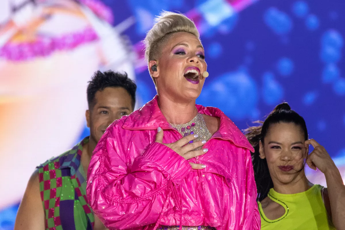 Pink Covered Cincinnati in Sunshine During Her Show at Great American