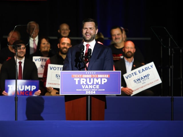 J.D. Vance held his first solo campaign rally as the Republican Vice Presidential nominee at Middletown High School on July 22.