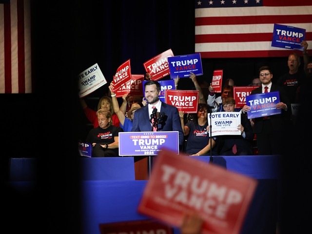 J.D. Vance held his first solo campaign rally as the Republican vice presidential nominee at Middletown High School on July 22.