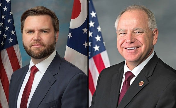 Sen. J.D. Vance (R-Ohio) and Minnesota Governor Tim Walz (D)