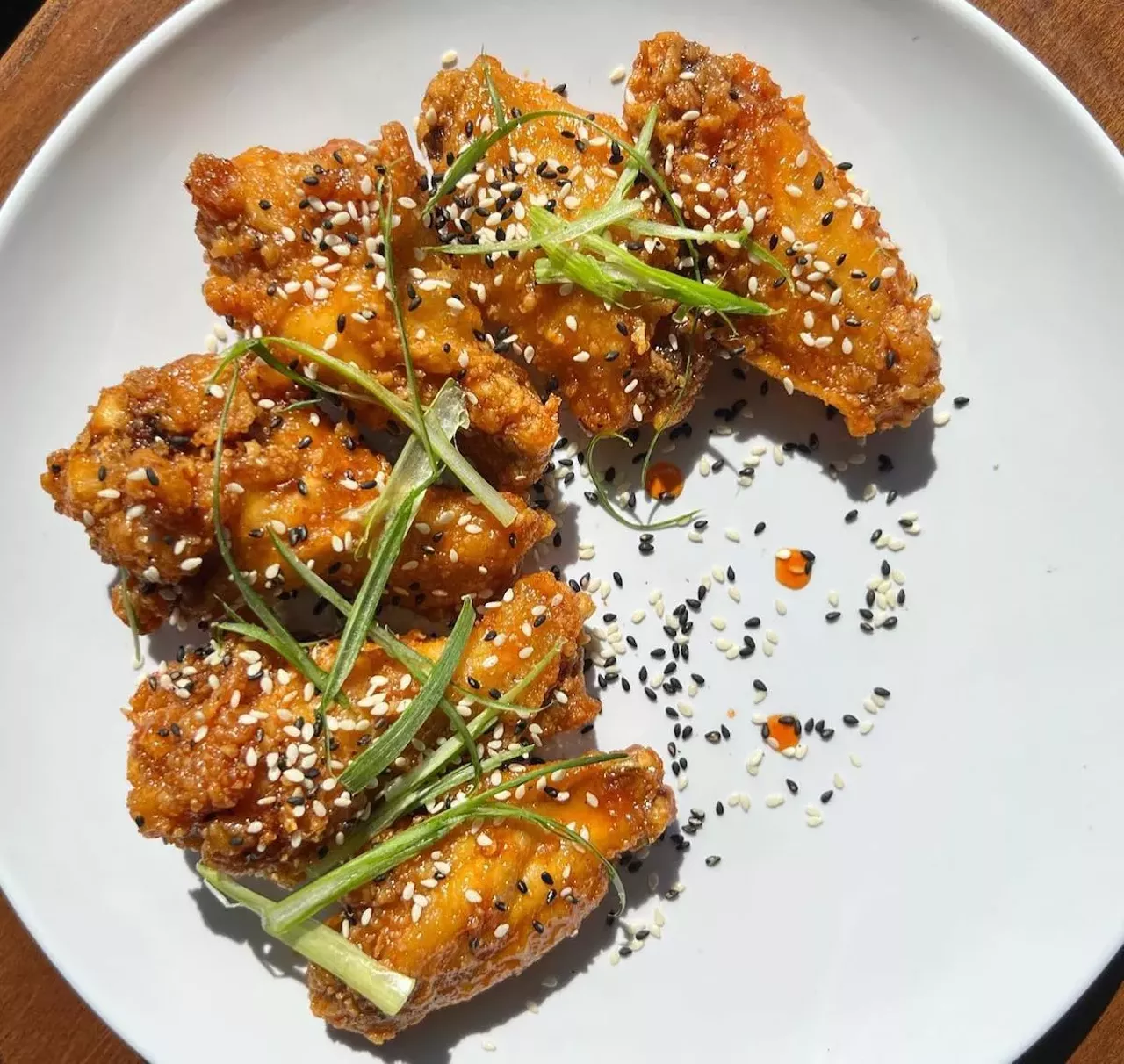 Dope! Asian Street Fare
2912 Wasson Road, Oakley; 100 E. Court St., Downtown
Wing Deal: Choice of seven Dope wings, tossed in Dope! sauce and topped with fried garlic, cilantro and mint, or seven Korean BBQ wings, garnished with green onions and sesame seeds. Dine-in or takeout.