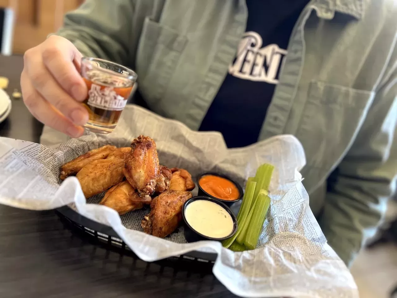 In Between Tavern
307 Sycamore St., Downtown
Wing Deal: Hot Maple Sriracha wings: Sweet and spicy wings coated in a hot maple glaze! Add the custom dipping sauce, Smokey Molassas Ranch, with celery for $2. Dine-in only.